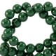 Opaque glass beads 6mm Dark eden green
